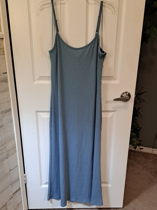 a new day Dresses & Skirts - a new day Blue Rib Knit Slip Dress
